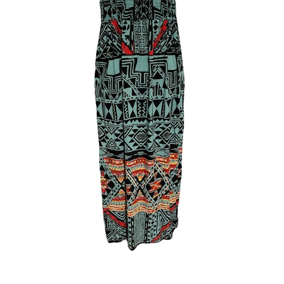 Angie Black Tribal Print Women's Maxi Dress Size Medium - Picture 7 of 10